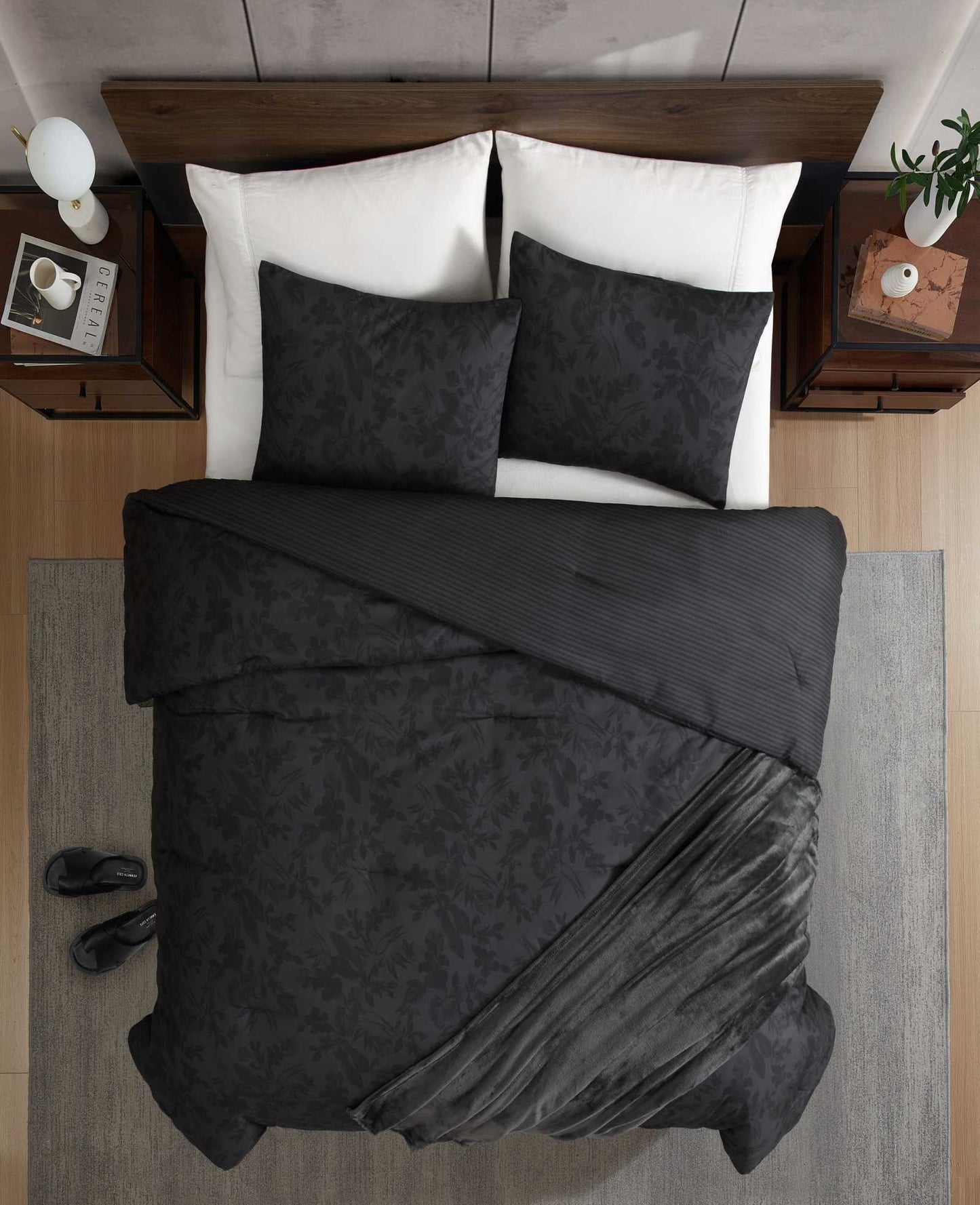 Silhouette Floral Comforter + Sham Set
