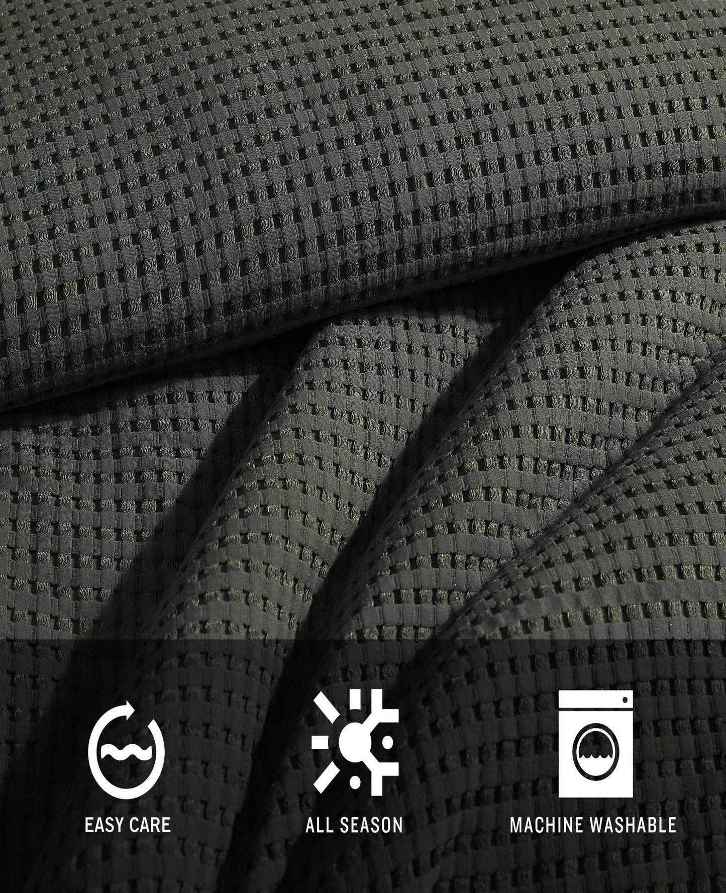 Solid Waffle Comforter Set