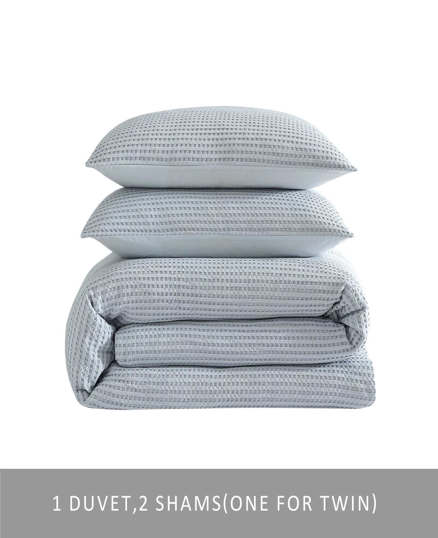 Solid Waffle Comforter Set