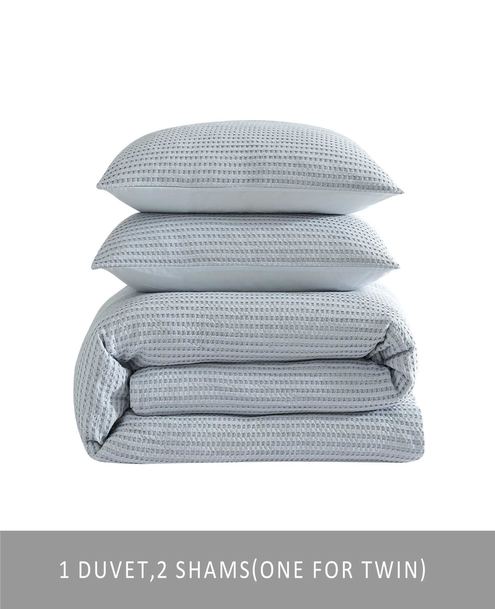 Solid Waffle Comforter Set