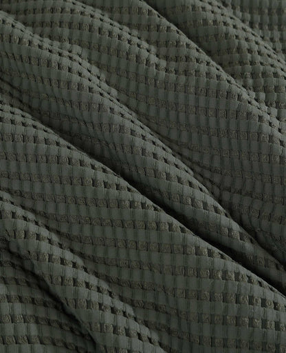 Solid Waffle Duvet Set
