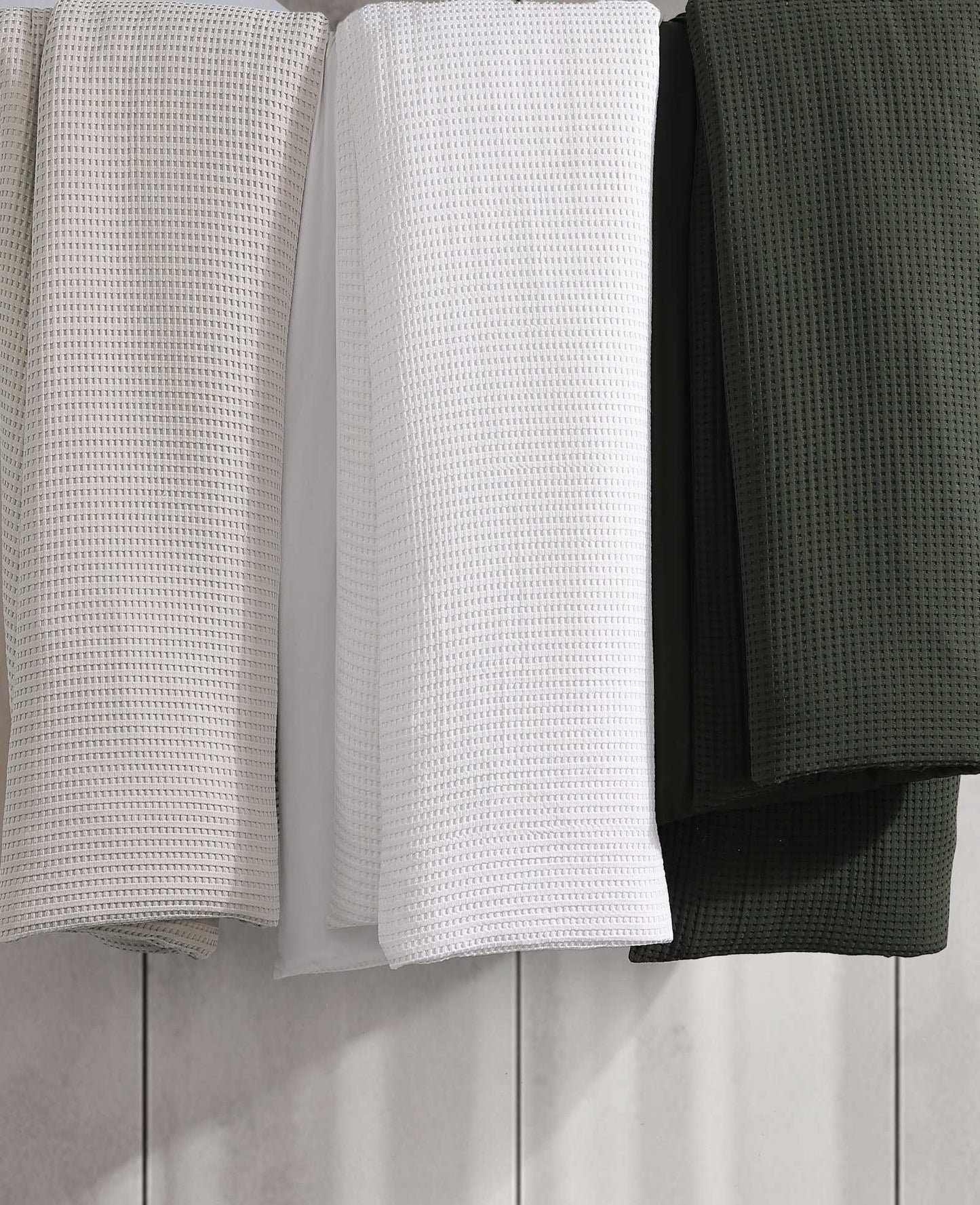 Solid Waffle Duvet Set