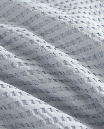 Solid Waffle Duvet Set