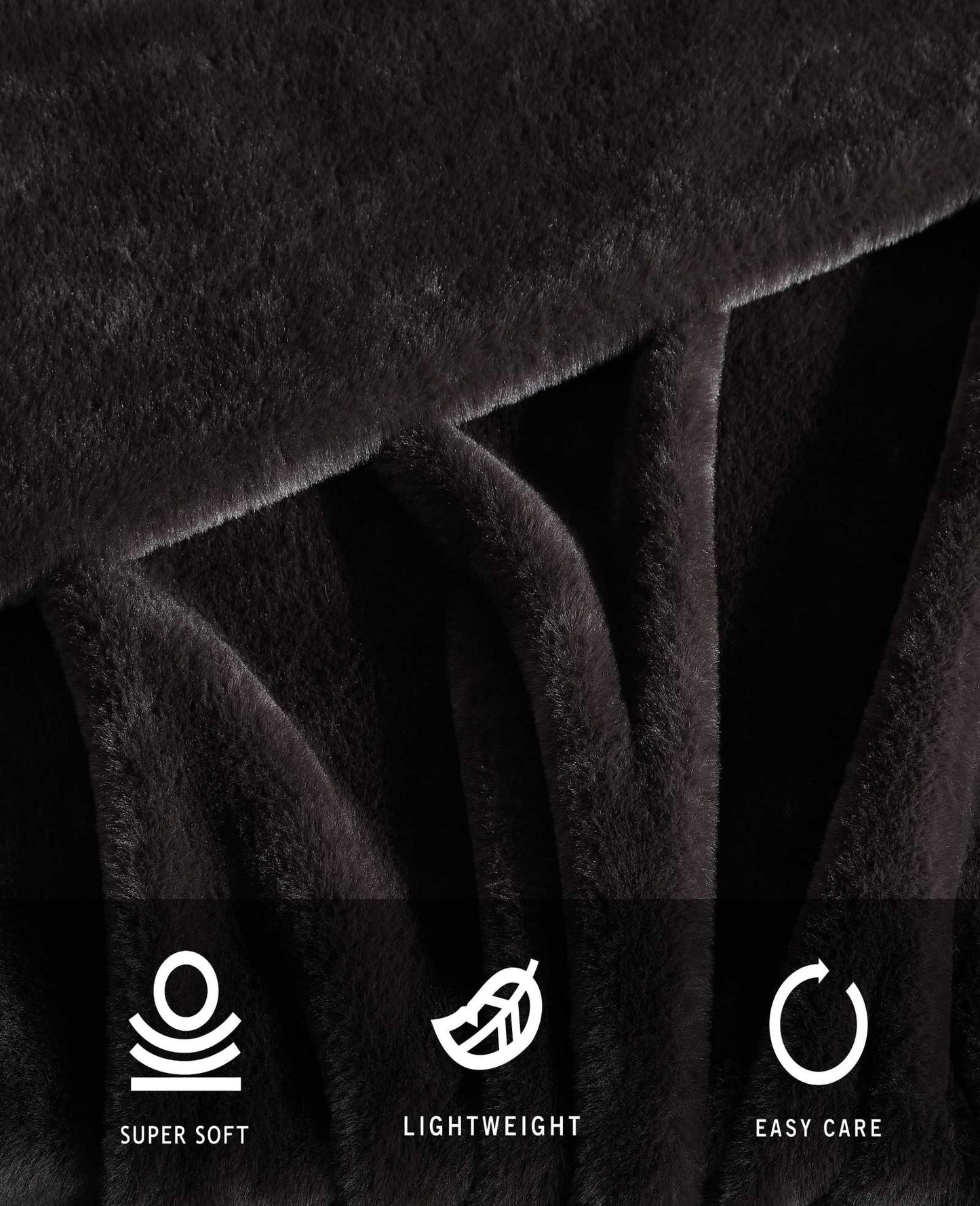 Faux Fur Solid Throw Blanket