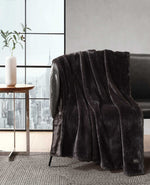 Faux Fur Solid Throw Blanket
