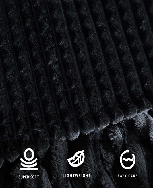 Textured Solid Throw Blanket