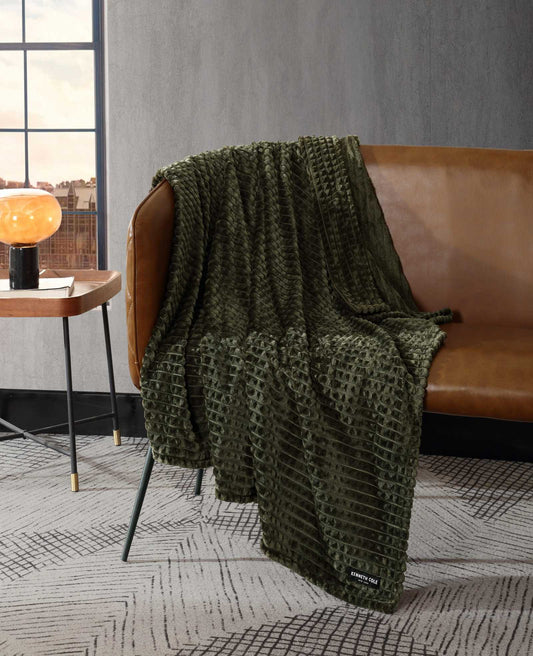 Textured Solid Throw Blanket