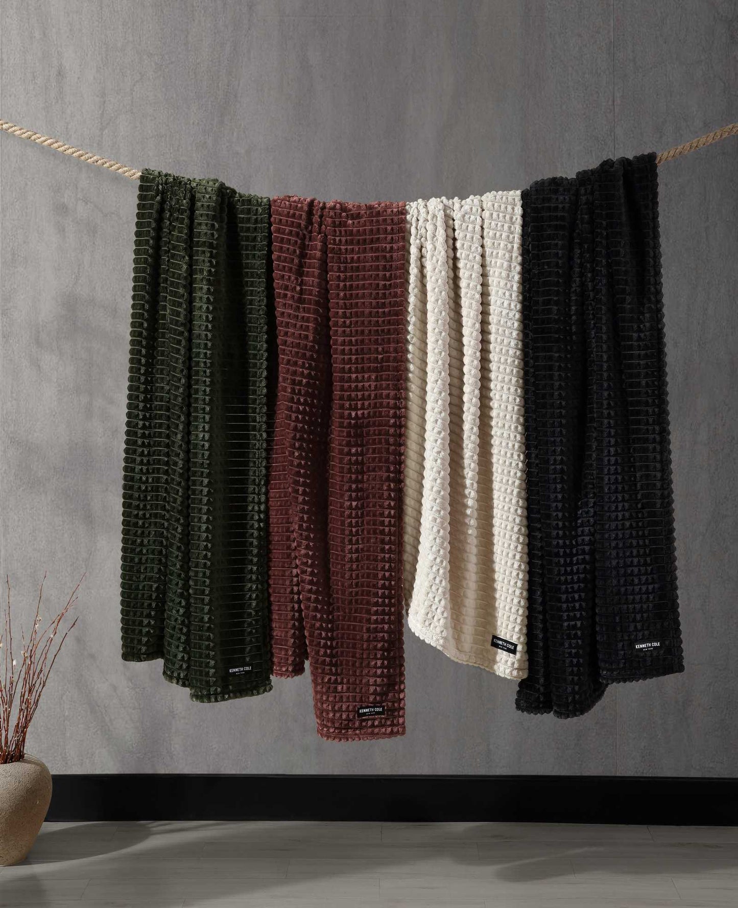 Textured Solid Throw Blanket