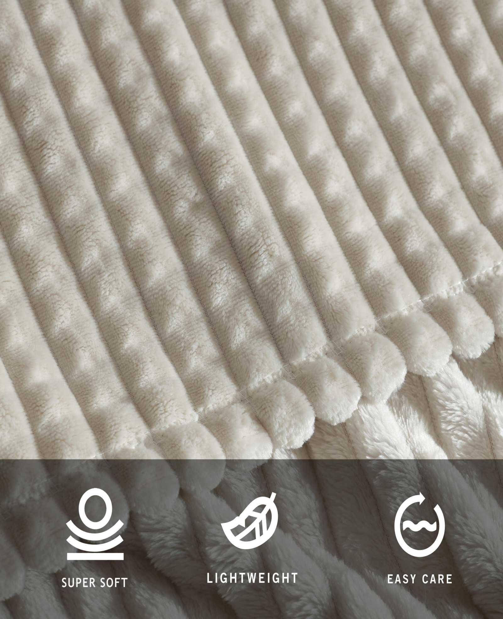 Textured Solid Throw Blanket