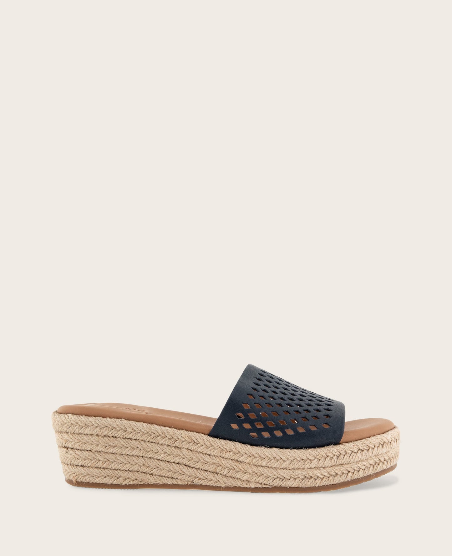 GENTLE SOULS - Vandy Perforated Leather Espadrille Wedge Sandal