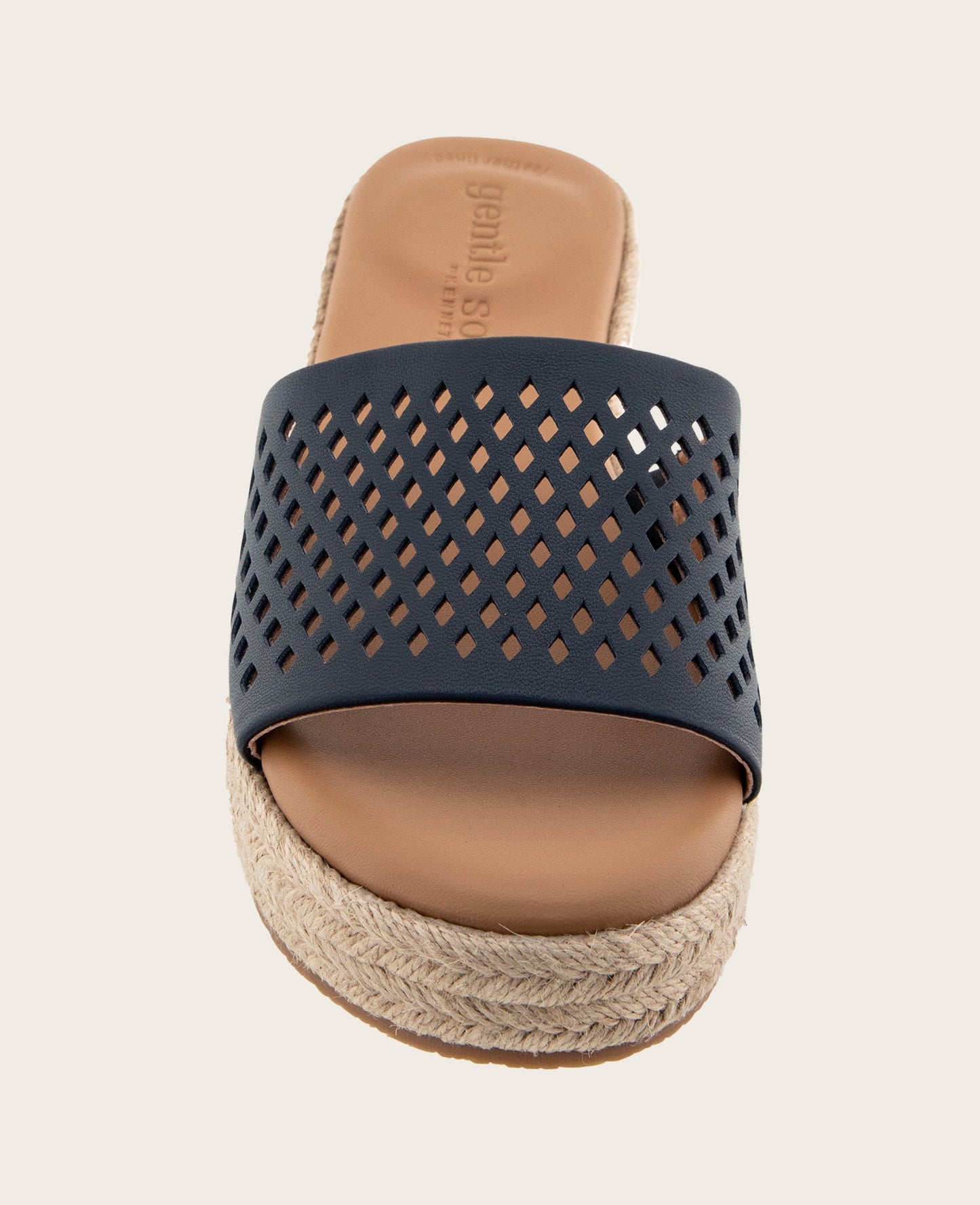 GENTLE SOULS - Vandy Perforated Leather Espadrille Wedge Sandal