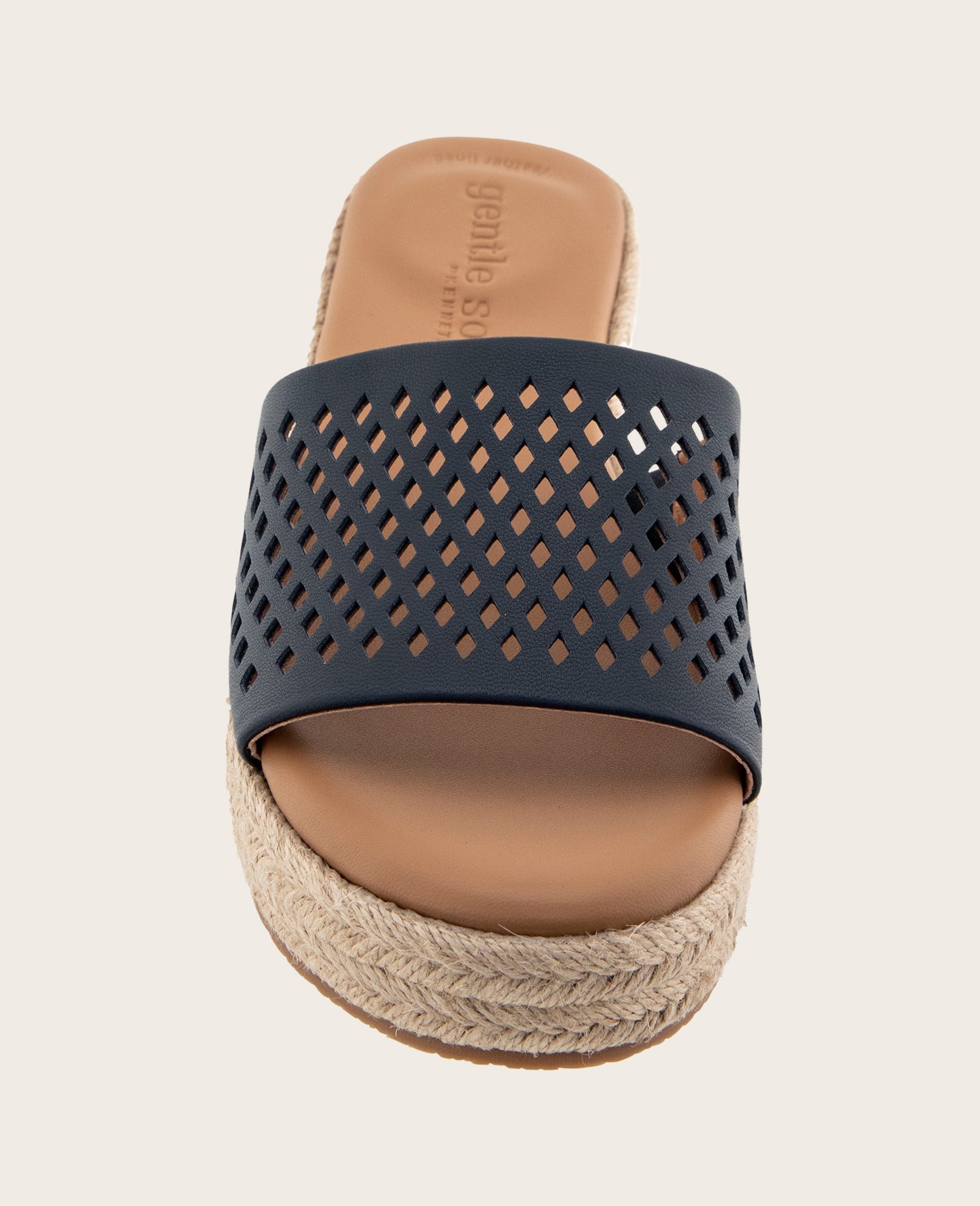 GENTLE SOULS - Vandy Perforated Leather Espadrille Wedge Sandal