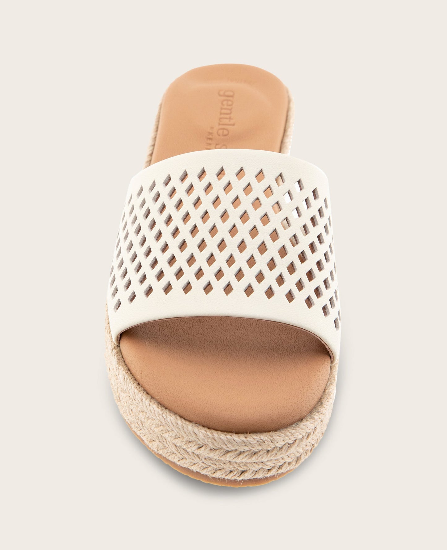 GENTLE SOULS - Vandy Perforated Leather Espadrille Wedge Sandal