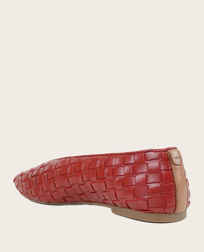 GENTLE SOULS - Willow Woven Leather Flat