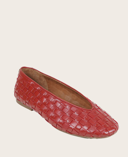 GENTLE SOULS - Willow Woven Leather Flat