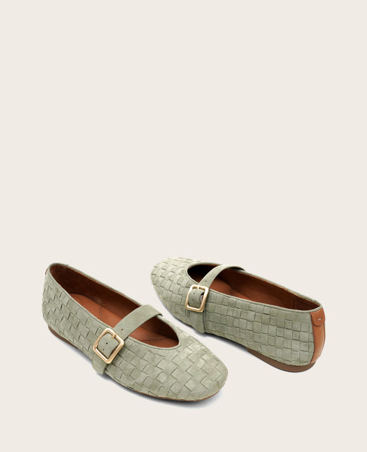 GENTLE SOULS - Winifred Suede Woven Mary Jane Flat