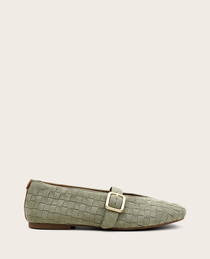 GENTLE SOULS - Winifred Suede Woven Mary Jane Flat