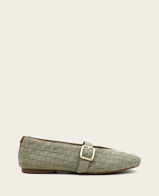 GENTLE SOULS - Winifred Suede Woven Mary Jane Flat