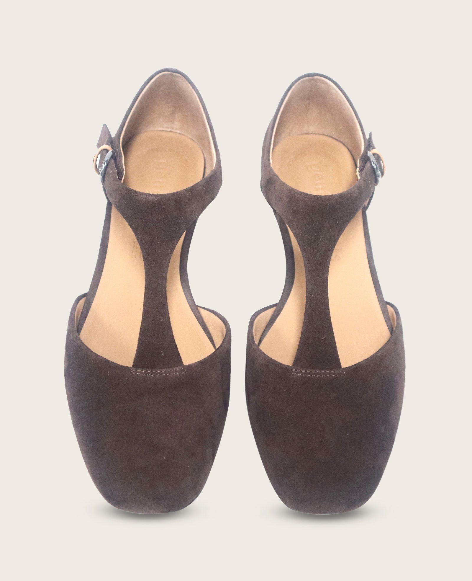 GENTLE SOULS - Wyatt Suede T-Strap Flat