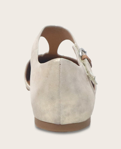 GENTLE SOULS - Wyatt Metallic T-Strap Flat