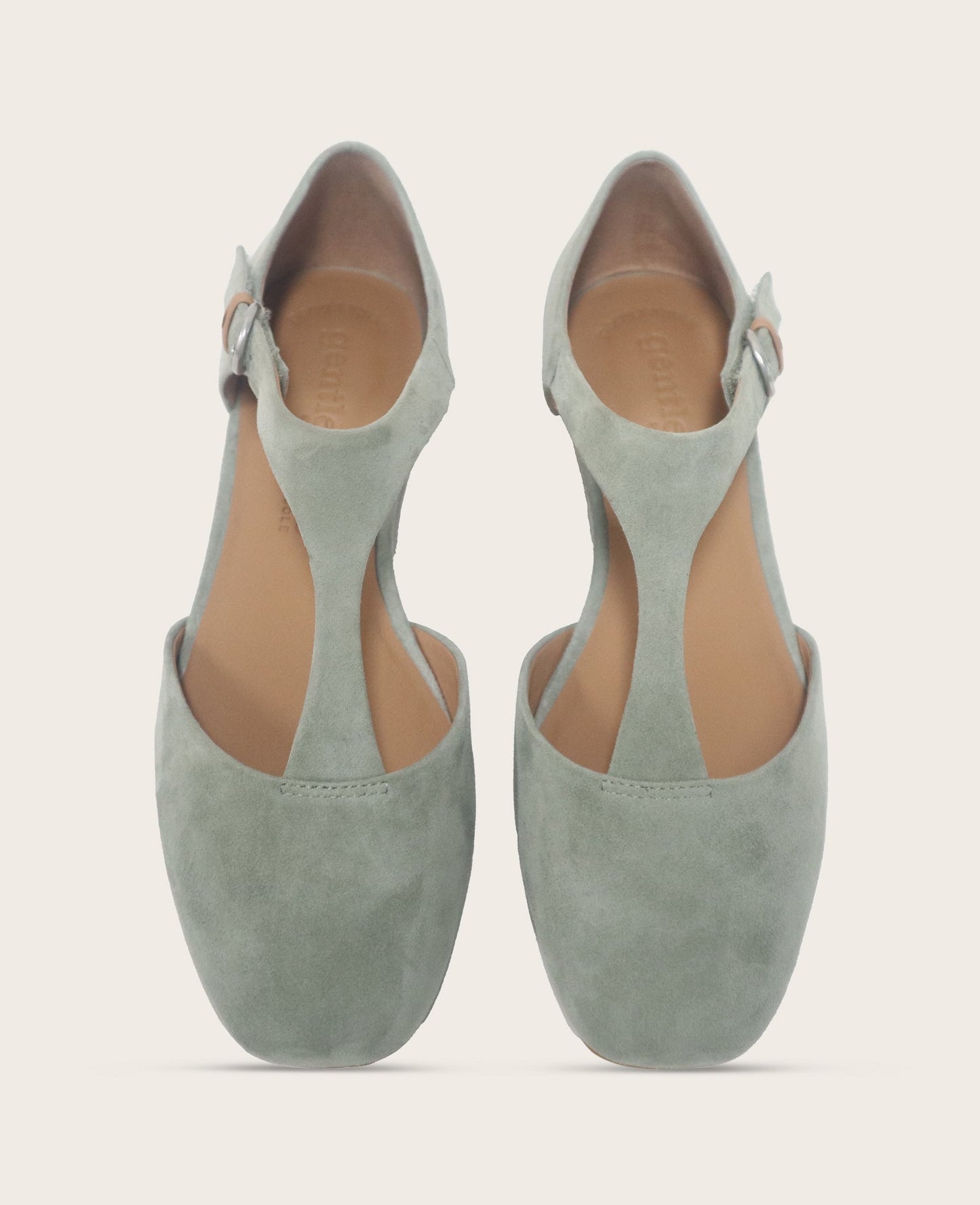 GENTLE SOULS - Wyatt Suede T-Strap Flat