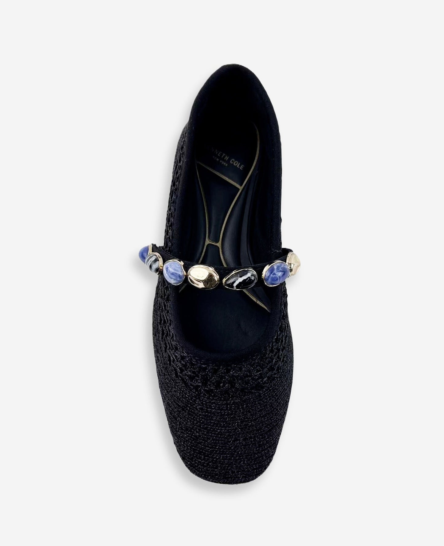 Zeta Woven Knit Stone Embellished Ballet Flat
