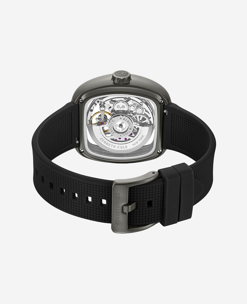 Skeleton Automatic Bracelet Watch with 3-Strap Set