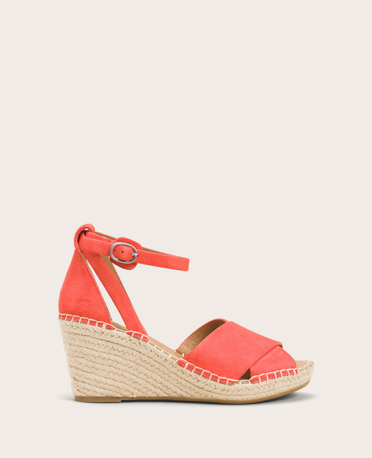 Bright Coral Suede