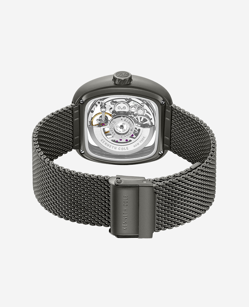 Skeleton Automatic Bracelet Watch with 3-Strap Set