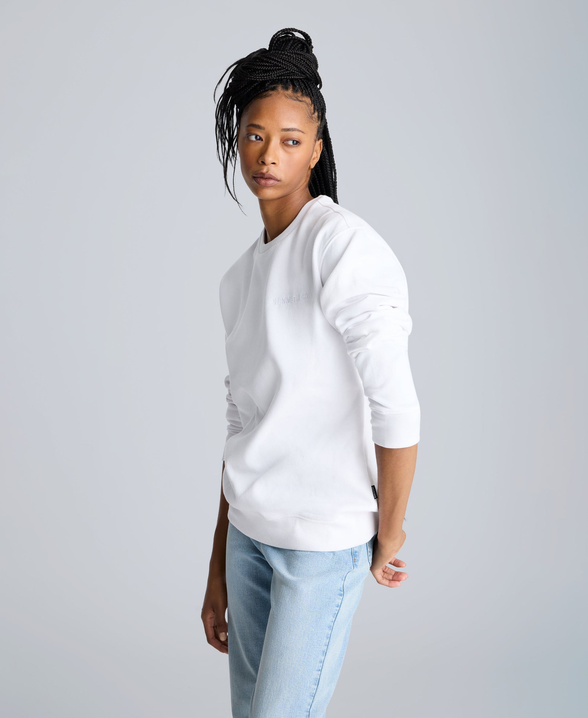 Site Exclusive! Kenneth Cole Embroidered Logo Sweatshirt